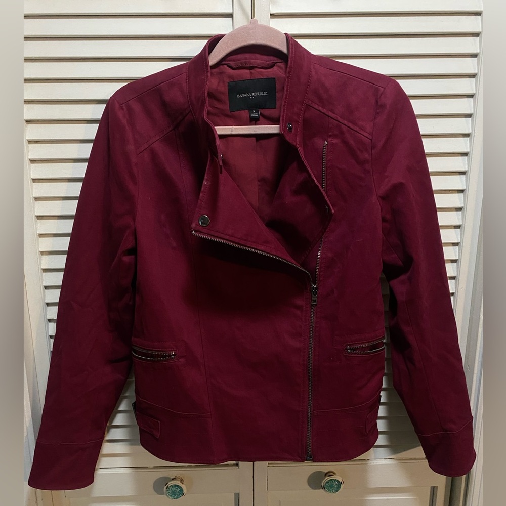 Banana Republic Burgundy Utility Jacket